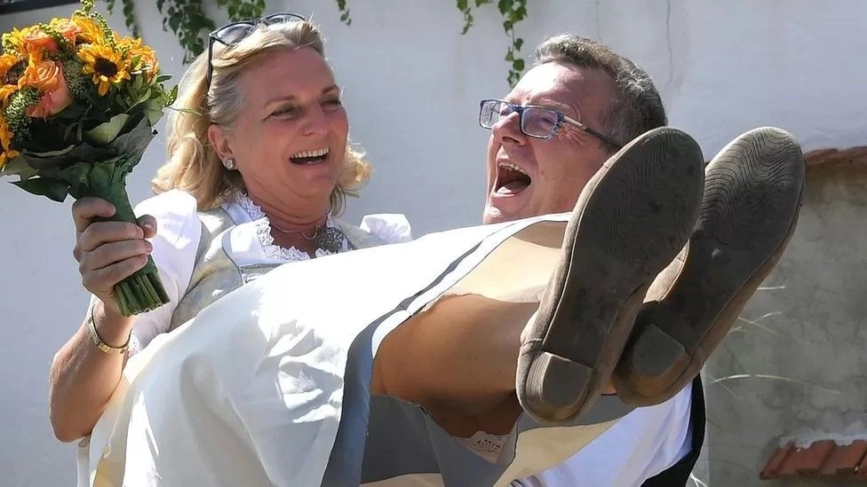Karin Kneissl with her husband Wolfgang Meilinger