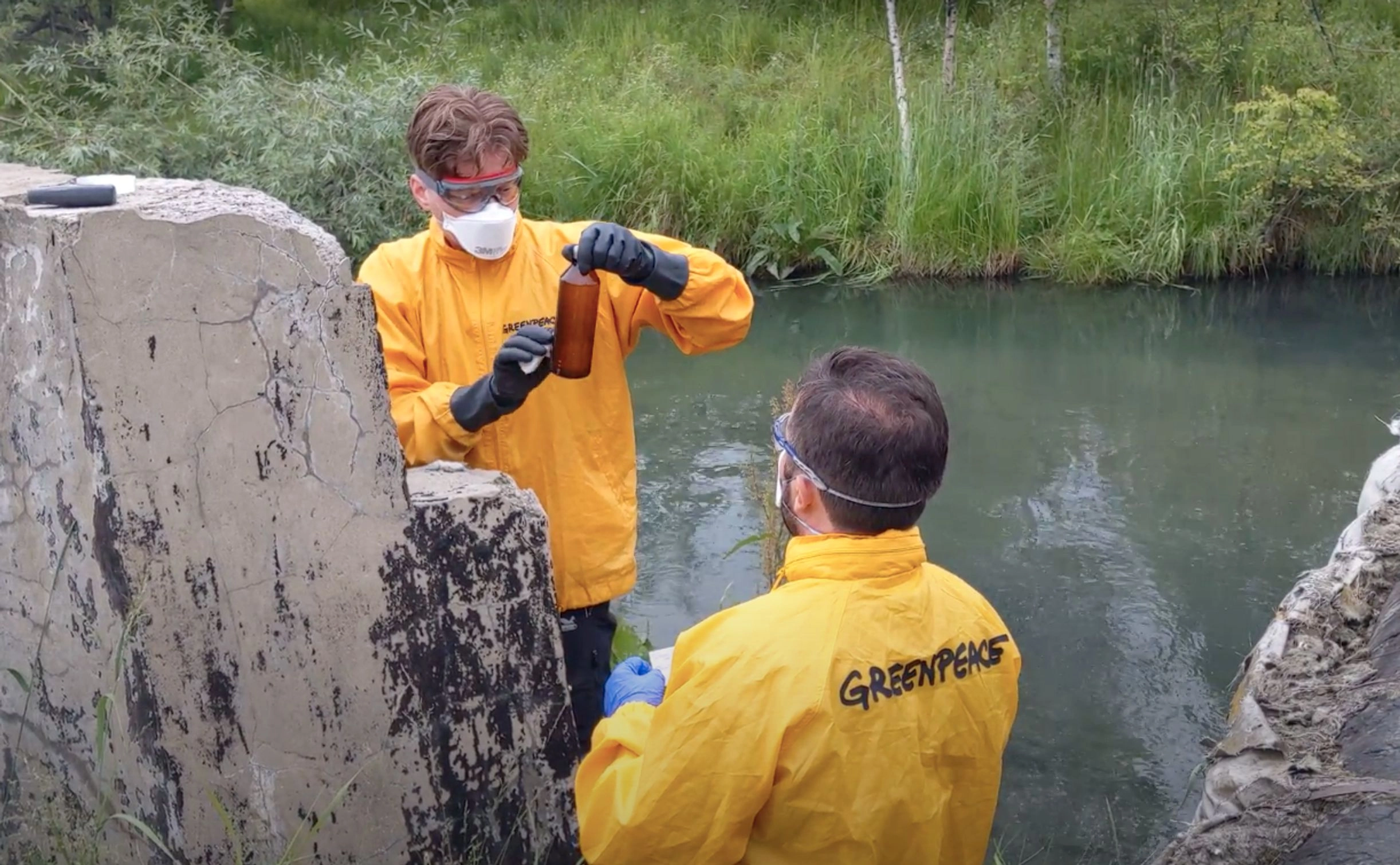Greenpeace samples water at Lake Baikal, 2022