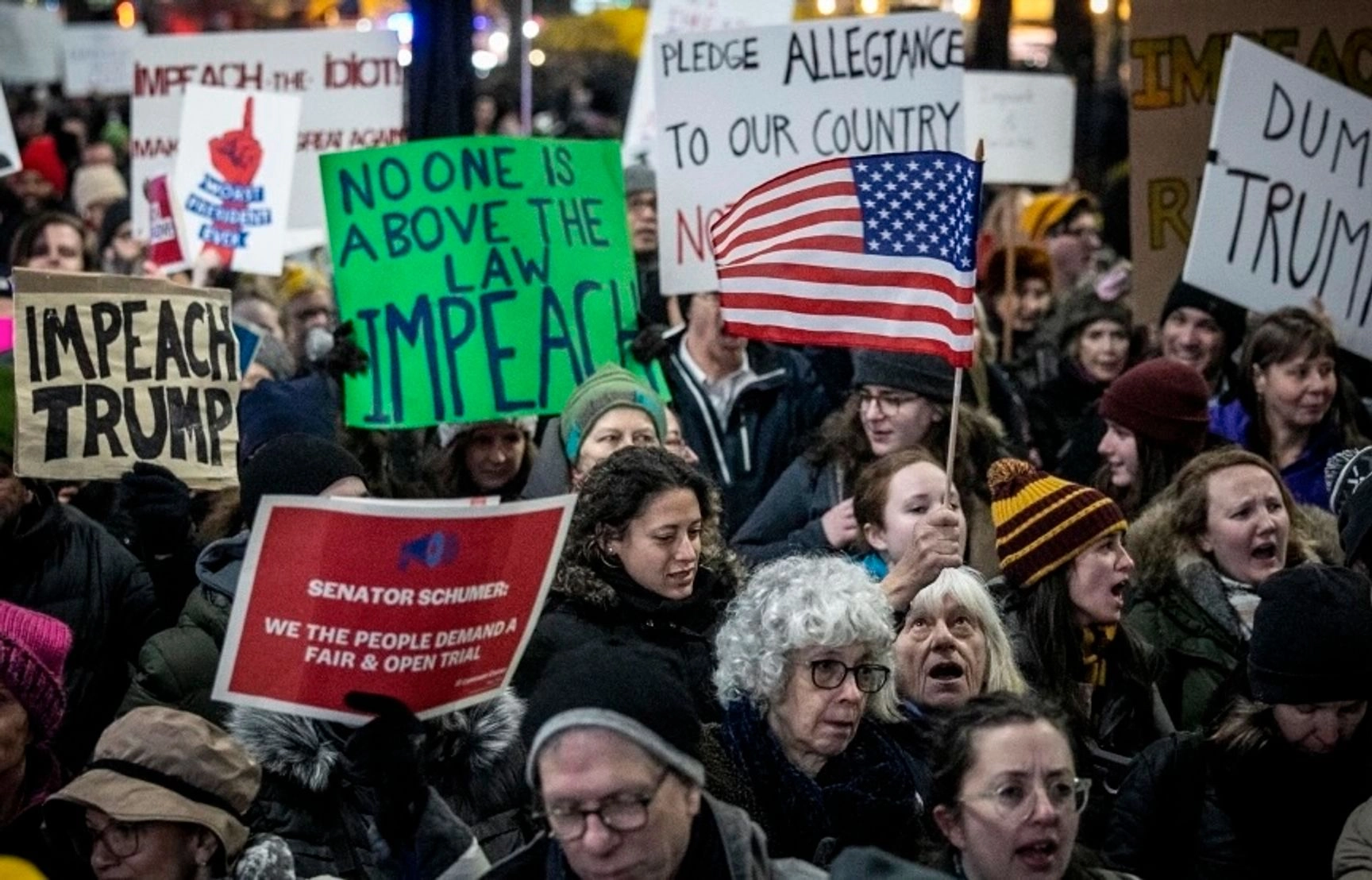 Protests calling for Trump’s impeachment during his first term