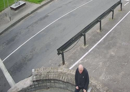 Mikola Statkevich pictured in the “neutral zone” between the state borders of Belarus and Lithuania. Photo: Nasha Niva