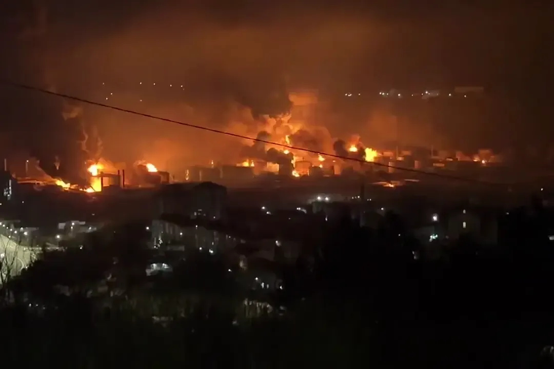 Ukrainian drones attack Russia’s Black Sea port of Tuapse for second time in four days, setting marine terminal ablaze
