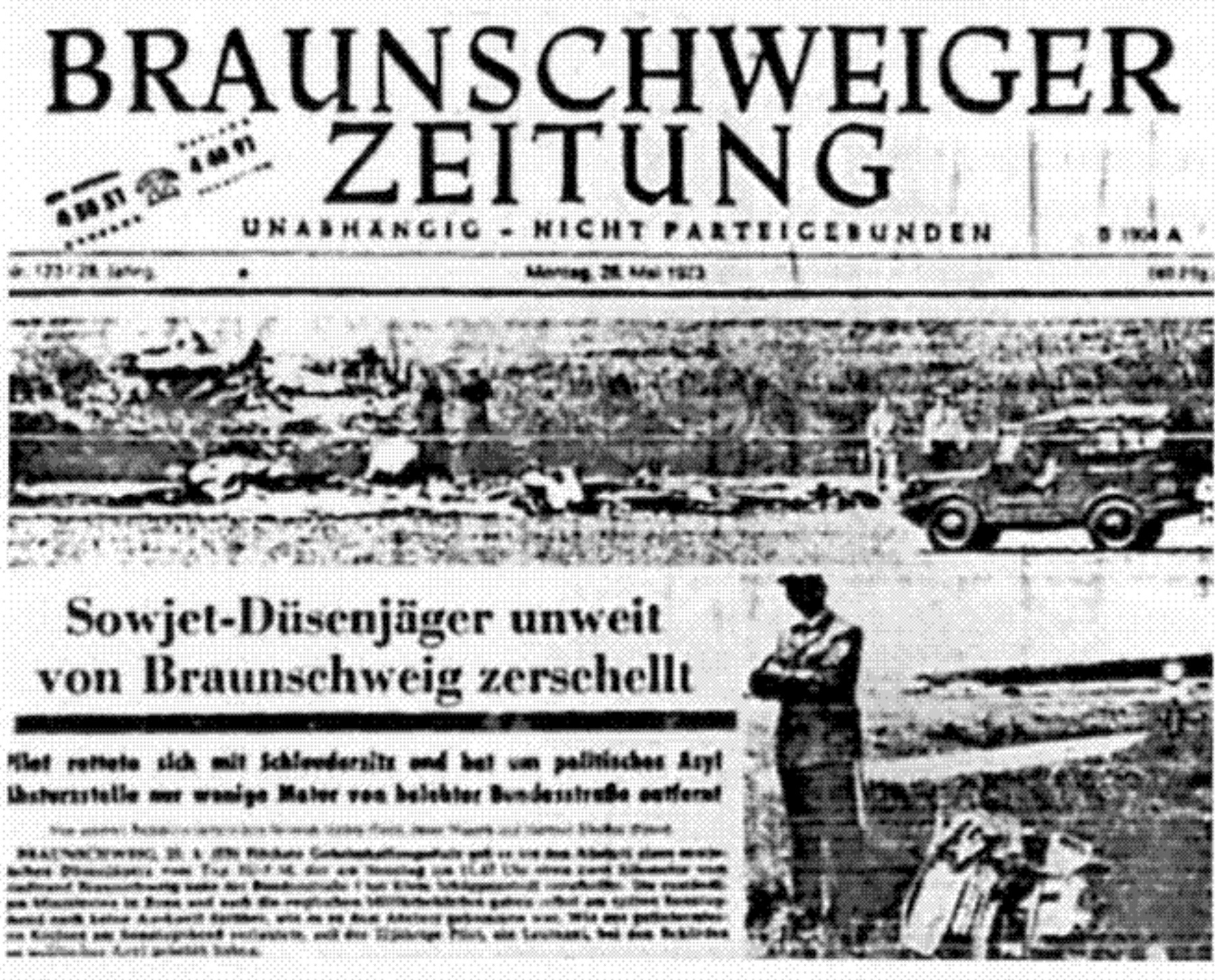 Report on Vronsky's escape in the Braunschweiger Zeitung newspaper