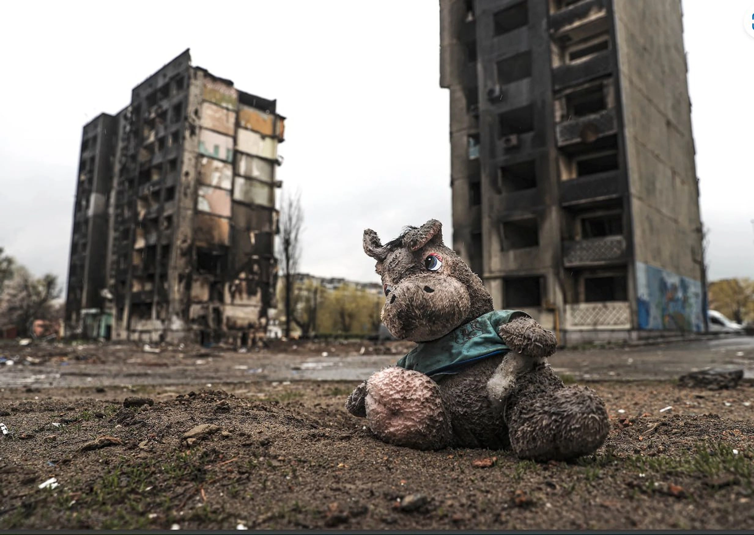 A child's toy in Borodianka, 2002