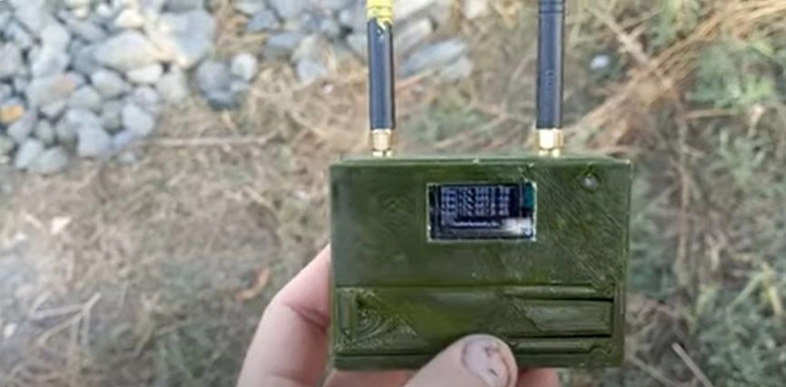 Close-up of a simple UAV detector device.