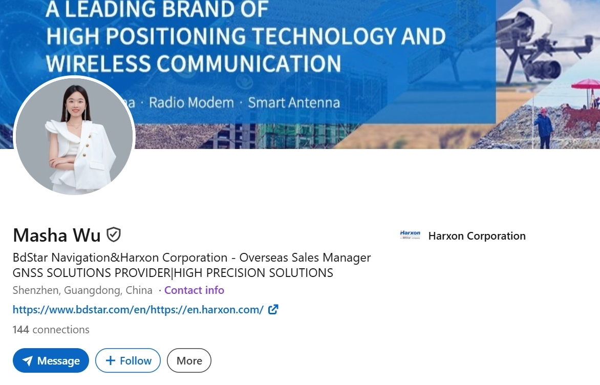 Screenshot of Wu’s LinkedIn page