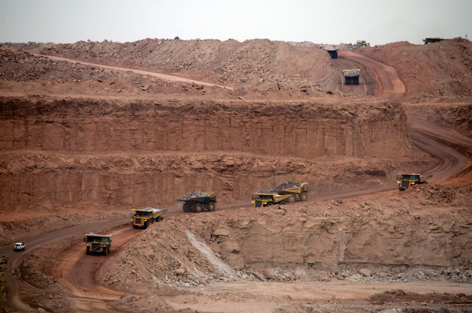 Uranium ore being transported out of a mine in Niger