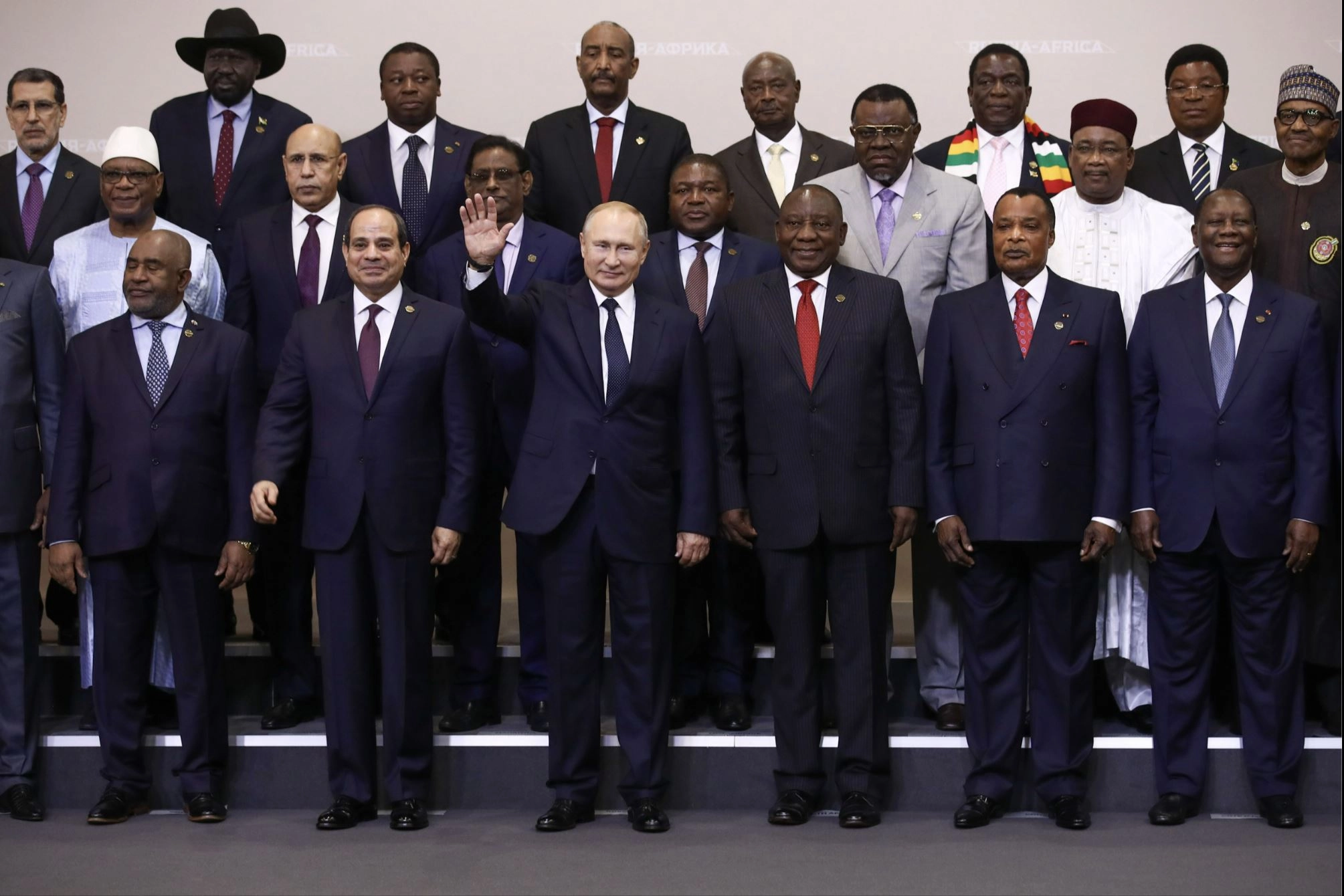 Vladimir Putin at a summit organized by the GRU