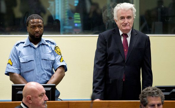 Radovan Karadzic in court